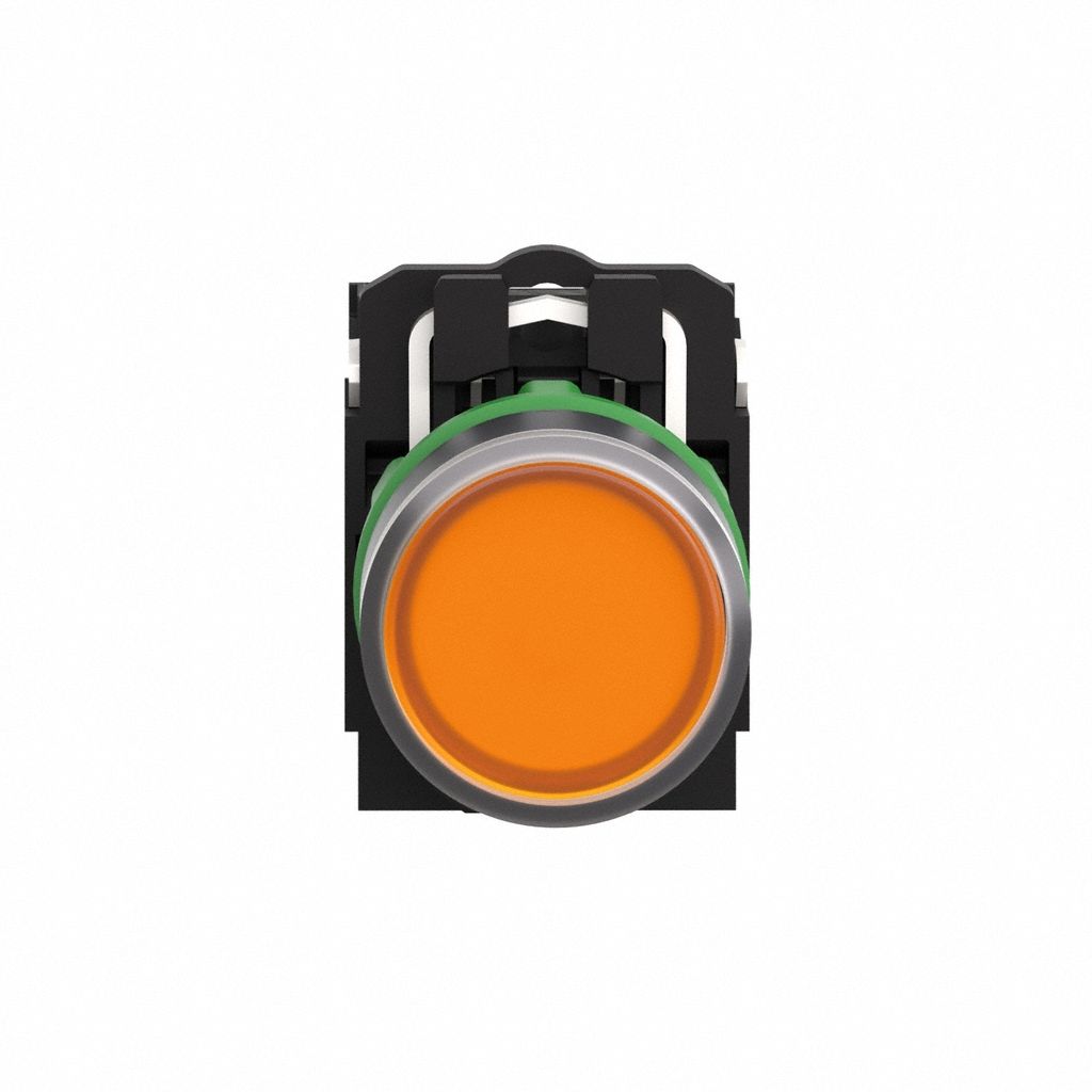 Flush Push Button: Orange, 22 mm Mounting Size, Non-Metallic, Momentary
