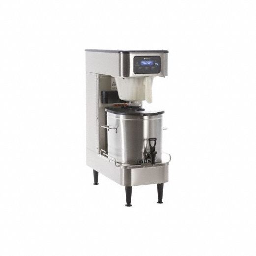 Tea Brewer: 3.5 gal Capacity, 0 Dispensers, 23 3/4 in Overall Dp, 29 3/8 in Overall Ht