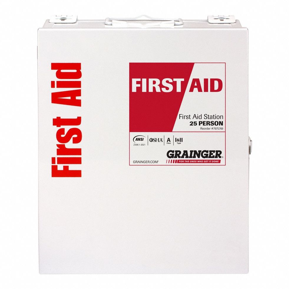 FIRST AID ONLY, 94 Components, ANSI/ISEA Z308.1-2021, First Aid Kit And ...