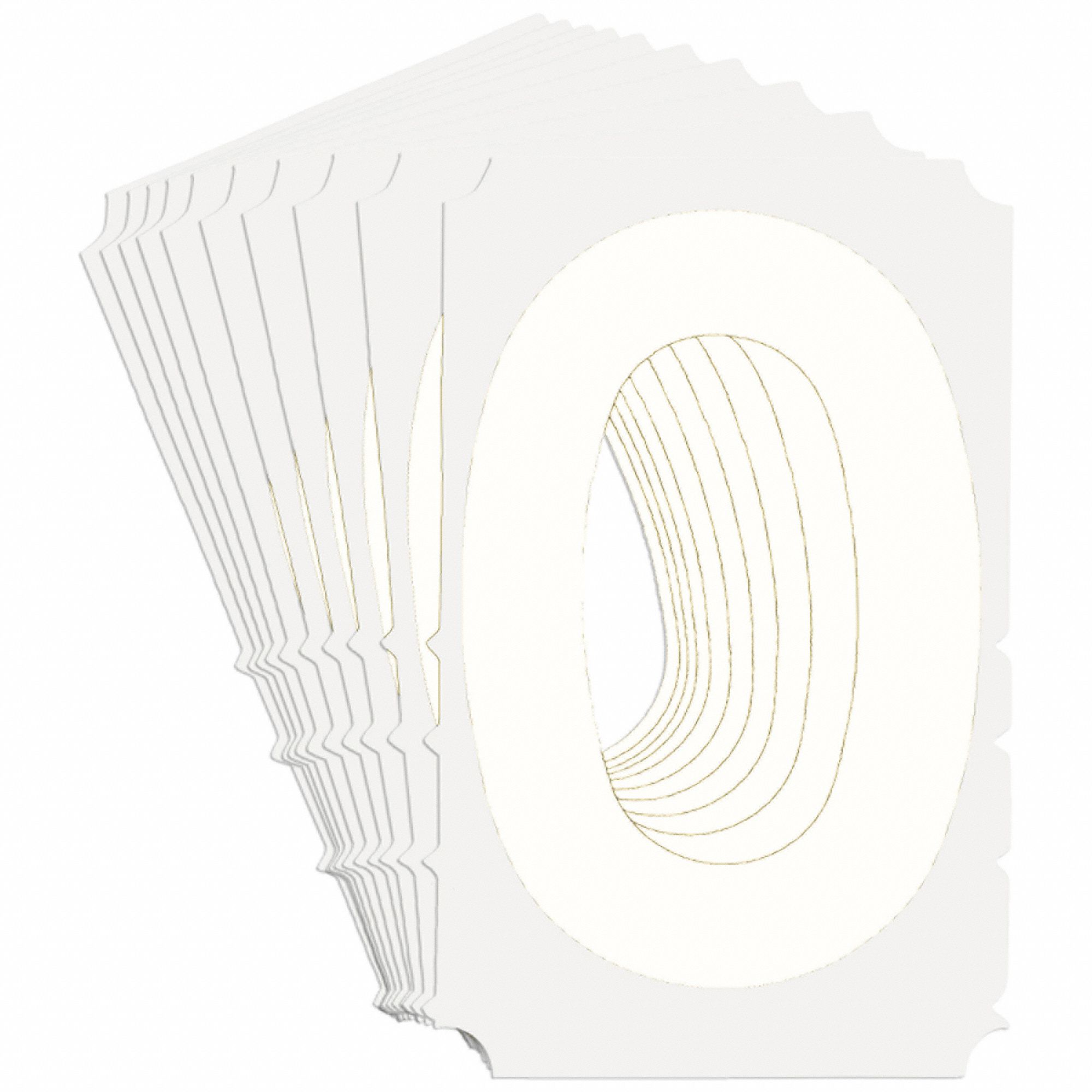 NumberLabel, Polyester, 6inH, 4-1/2inW, PK10