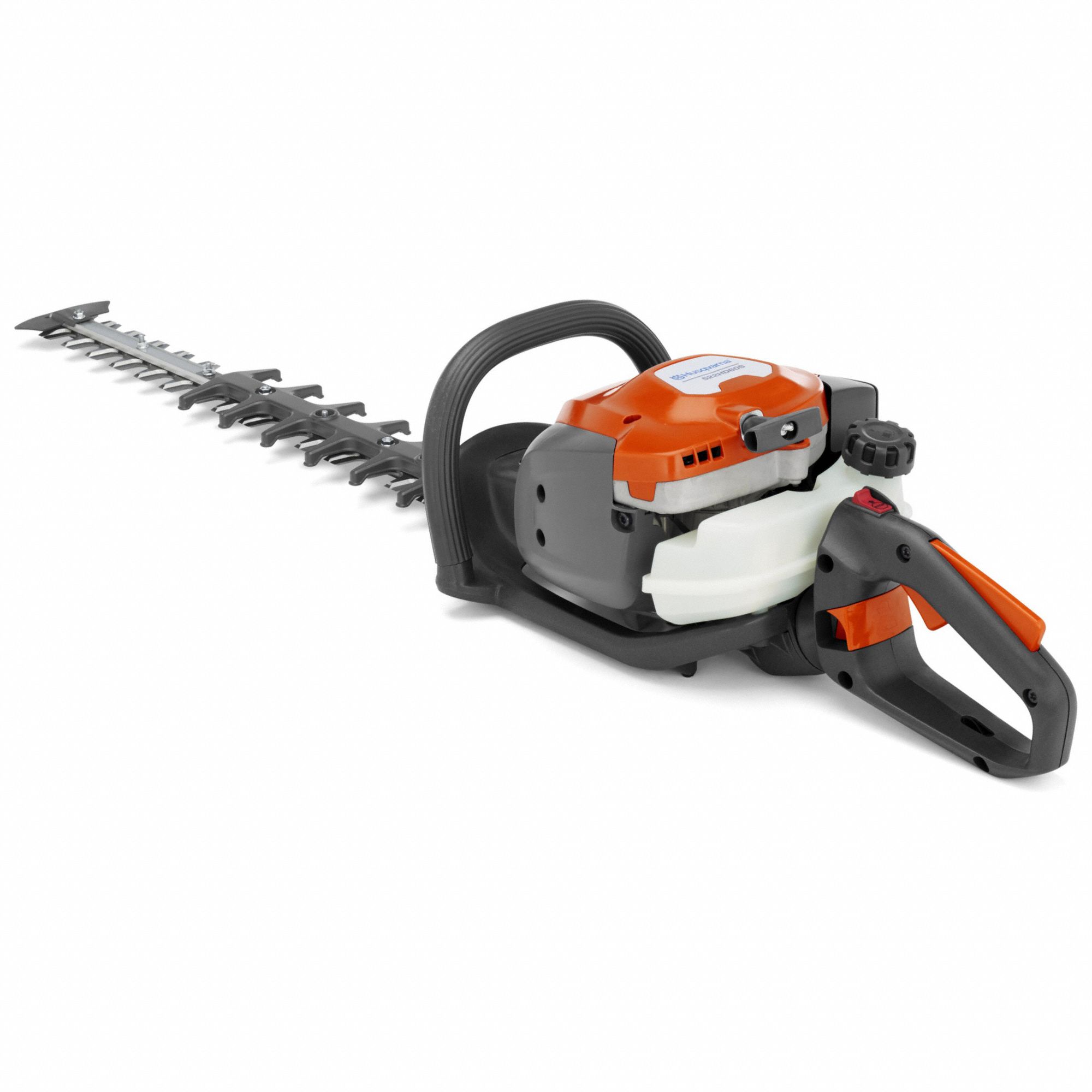 Gas-Powered Hedge Trimmer: 24 in Cutting Wd, 24 in Blade Lg, Double-Sided Blade