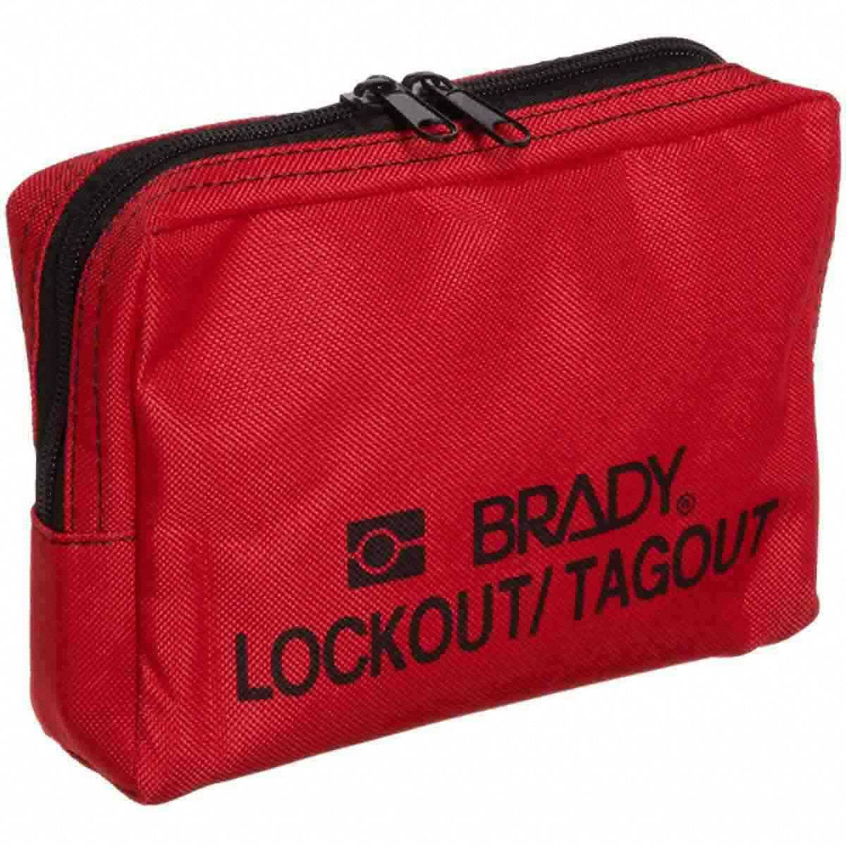 Lockout Pouch: No Padlocks, Pouch, Black/Red