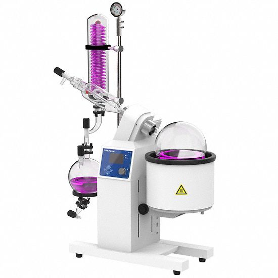 Rotary Evaporator: Motor, 5 L, 20 RPM to 140 RPM, Vertical Condenser, Vacuum Controller