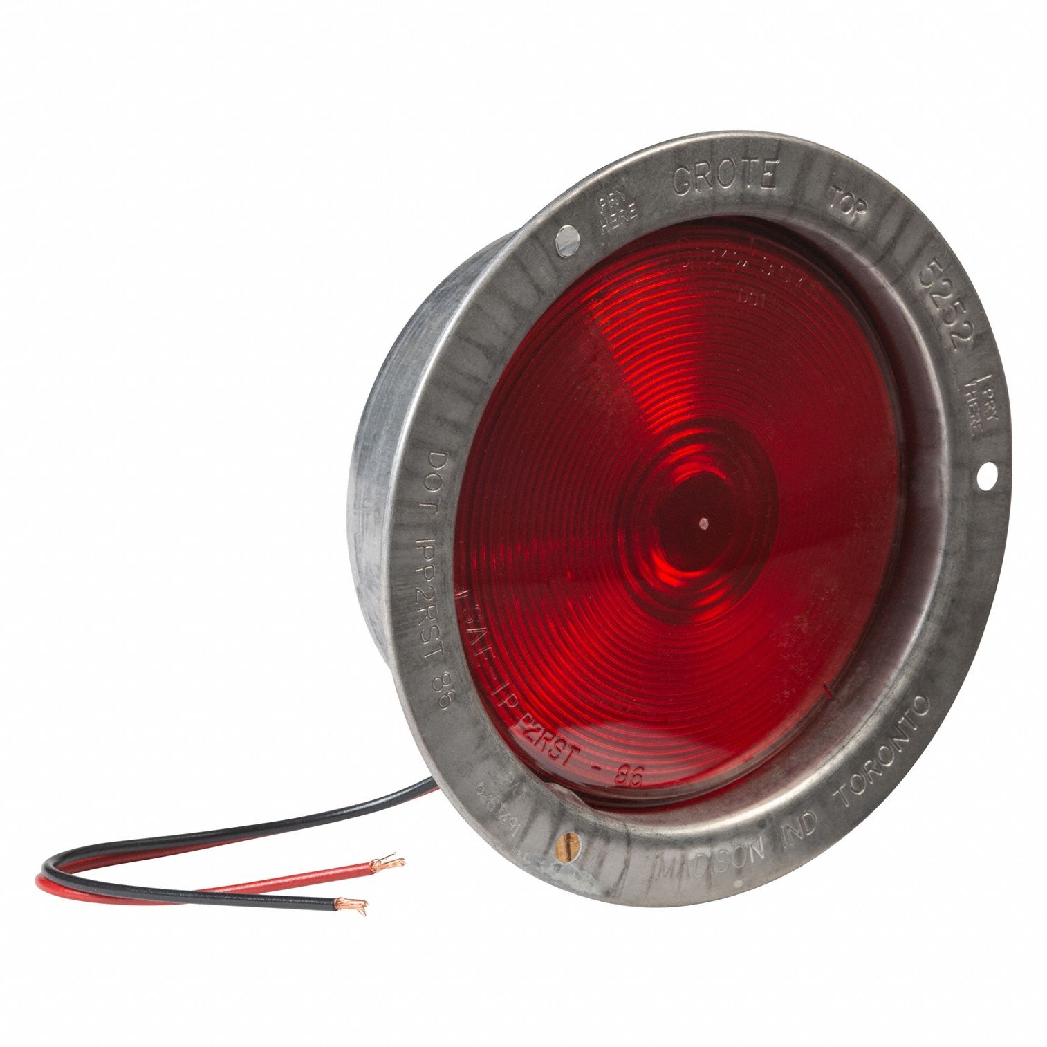 STOP/TURN/TAIL LIGHT, INCANDESCENT, STOP LIGHT, RED, ROUND, 5½ IN OVERALL DIAMETER, 2VPN1, 68150