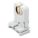 FLUORESCENT BULB HOLDER, WHITE, 600 WATTS, 600V AC, MEDIUM SCREW (E26), SLIDE-ON, SNAP-IN MOUNT