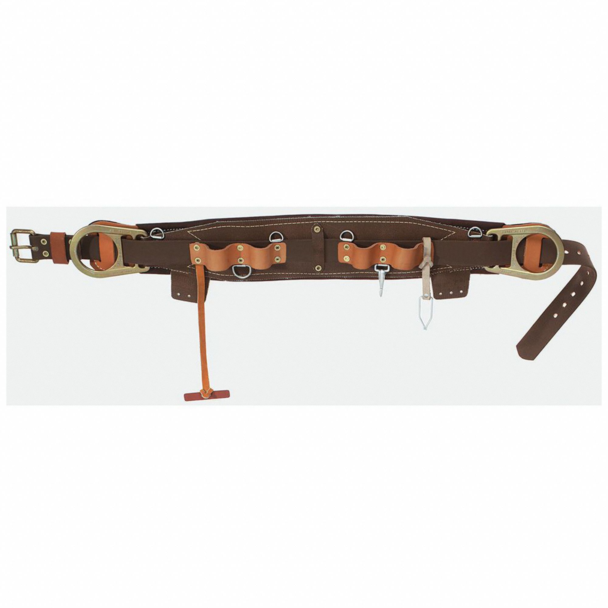 LINEMAN BELT, 34 TO 42 IN WAIST, 2 D-RINGS, TONGUE BUCKLE, 300 LB CAPACITY