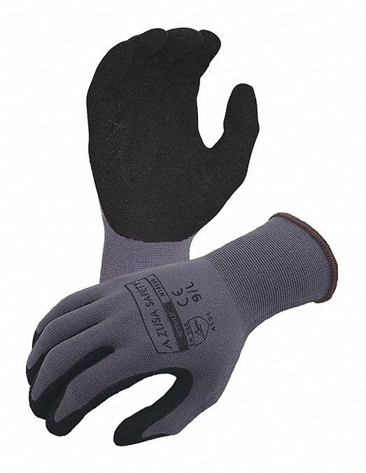 Gloves,Sandy,Nitrile Coated,L,PR - Grainger