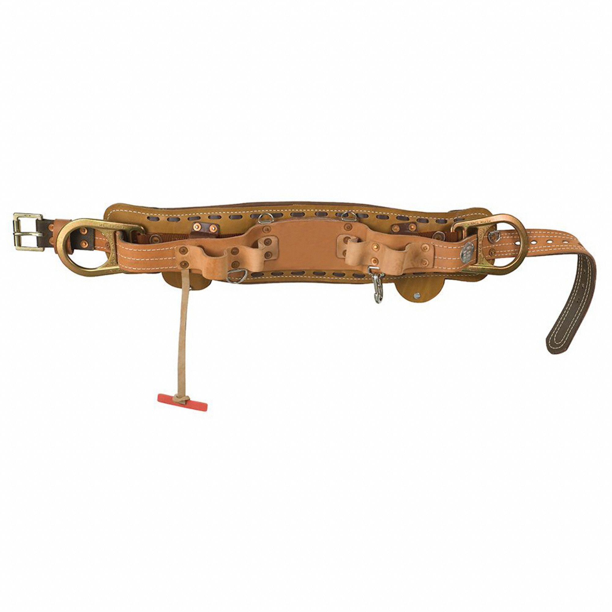 LINEMAN BELT, 37 TO 45 IN WAIST, 2 D-RINGS, TONGUE BUCKLE, 300 LB CAPACITY