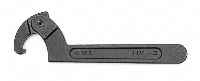 3/4 to 2 Diameter Capacity-6 3/8 Overall Length - Adjustable Hook Spanner  Wrench ID