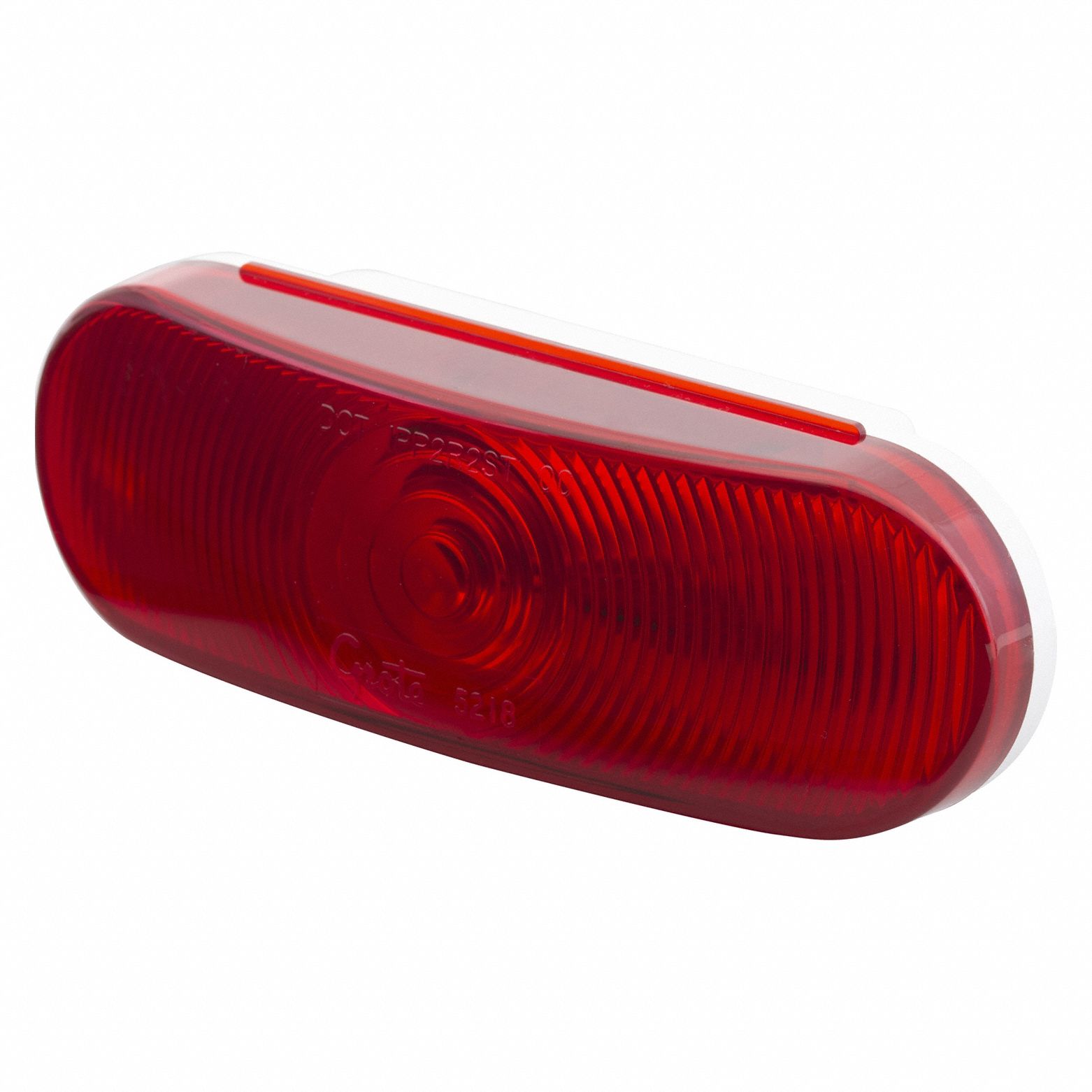 STOP/TURN/TAIL LIGHT, INCANDESCENT, STOP LIGHT, RED, OVAL, 2¼ IN OVERALL H, PIGTAIL