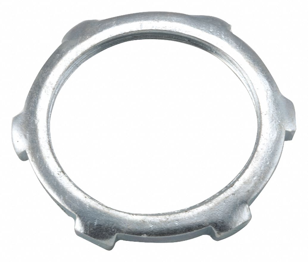 RACO LockNut for Threaded RMC/IMC 1 in Trade Size, Steel, Zinc Plated