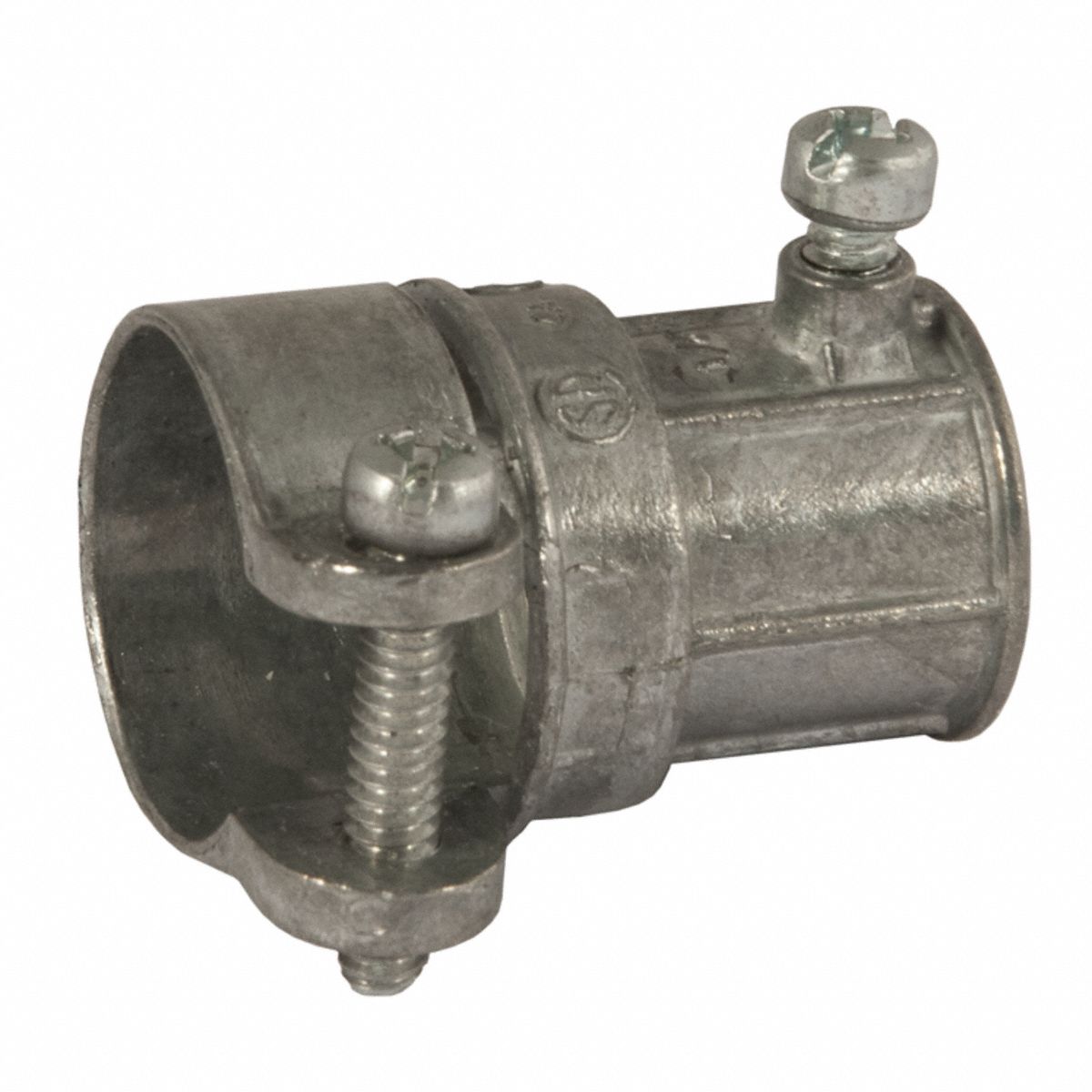 RACO Combination Conduit Coupling Zinc, 1/2 in Trade Size, 1 19/32 in Overall Lg, Gray 52AV08