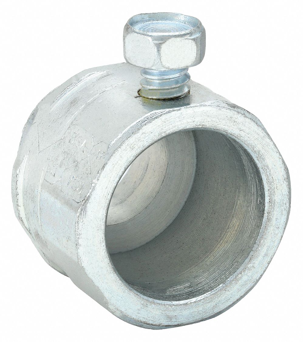 Steel, 1/2 in Trade Size, Rigid Set Screw Connector 52AV393002