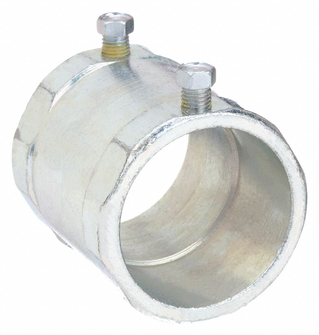 Set Screw Coupling: Steel, 1 1/2 in Trade Size, 2 5/8 in Overall Lg, IMC/RMC, Concrete Tight