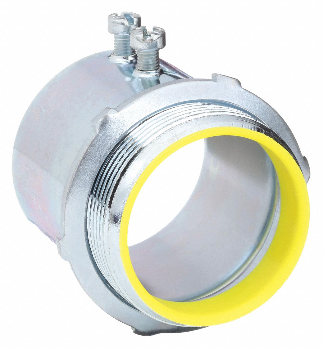 Steel, 2 in Trade Size, Set Screw Conduit Connector 52AV702128