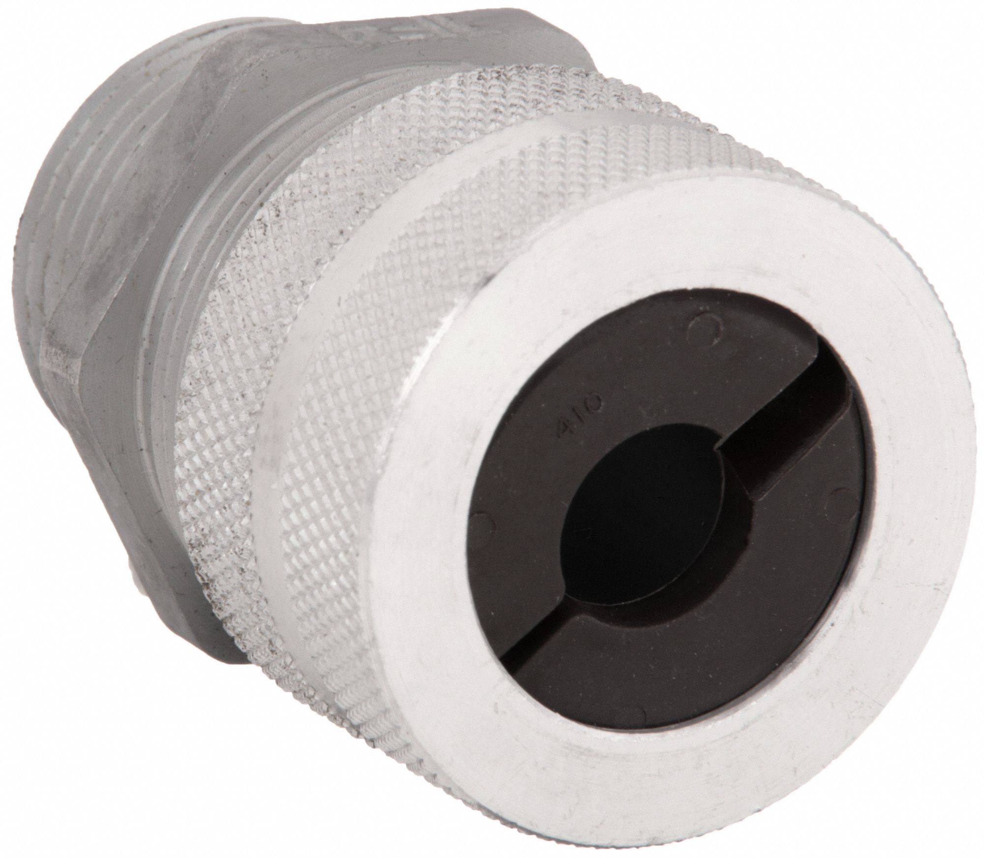 Enhanced Rating Cord Connector: Aluminum, 1 in MNPT, 0.50 in to 0.63 in, Silver