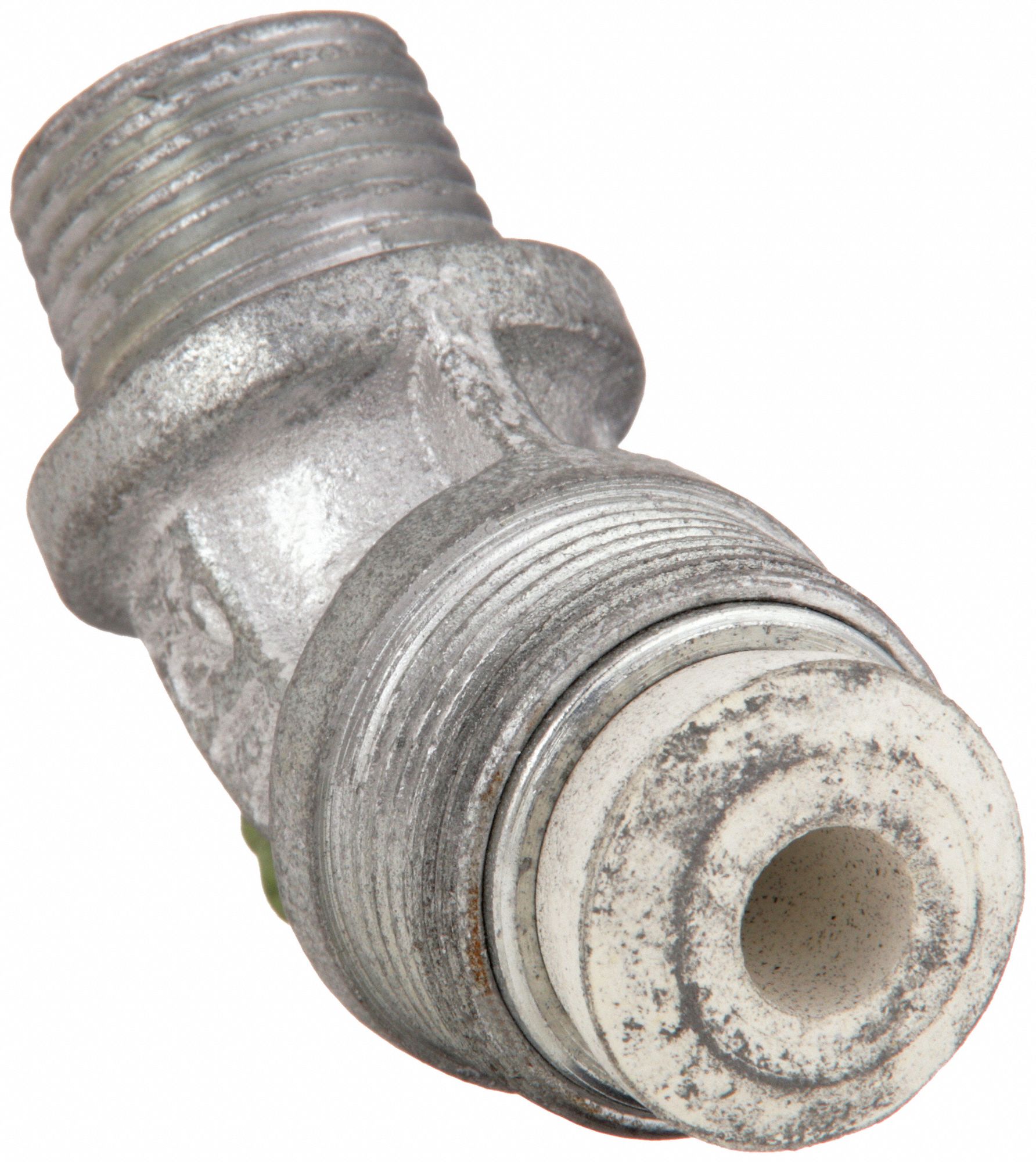Enhanced Rating Cord Connector: Iron, 1/2 in MNPT, 0.25 in to 0.35 in, Silver