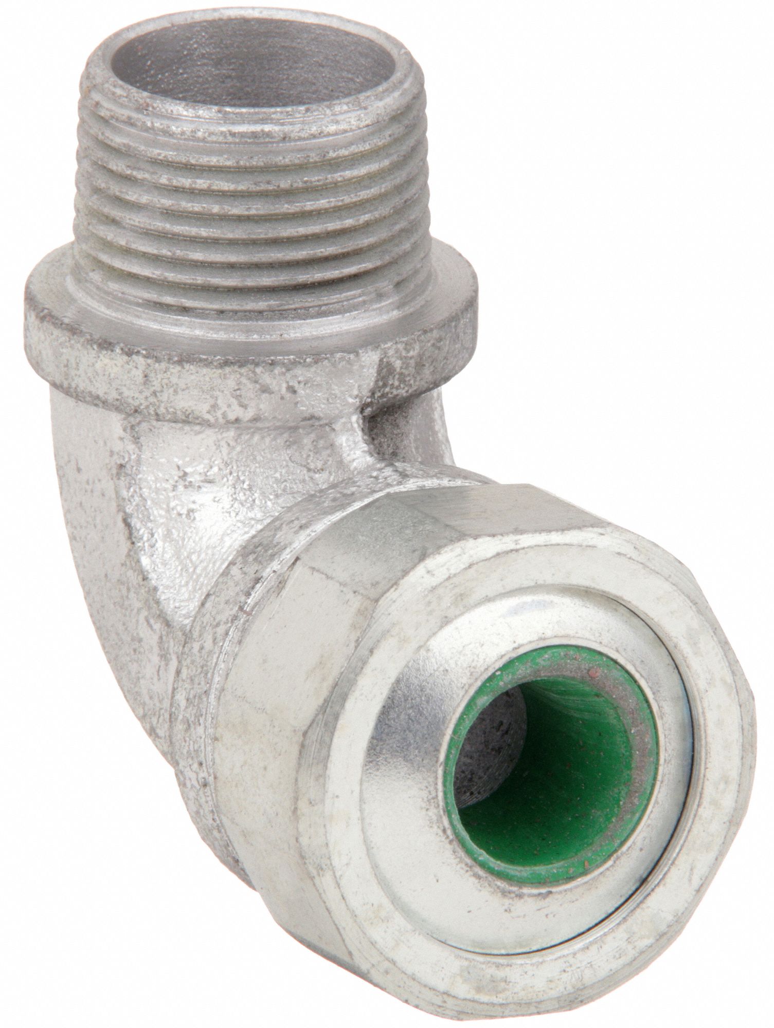 Enhanced Rating Cord Connector: Iron, 3/4 in MNPT, 0.45 in to 0.56 in, Silver