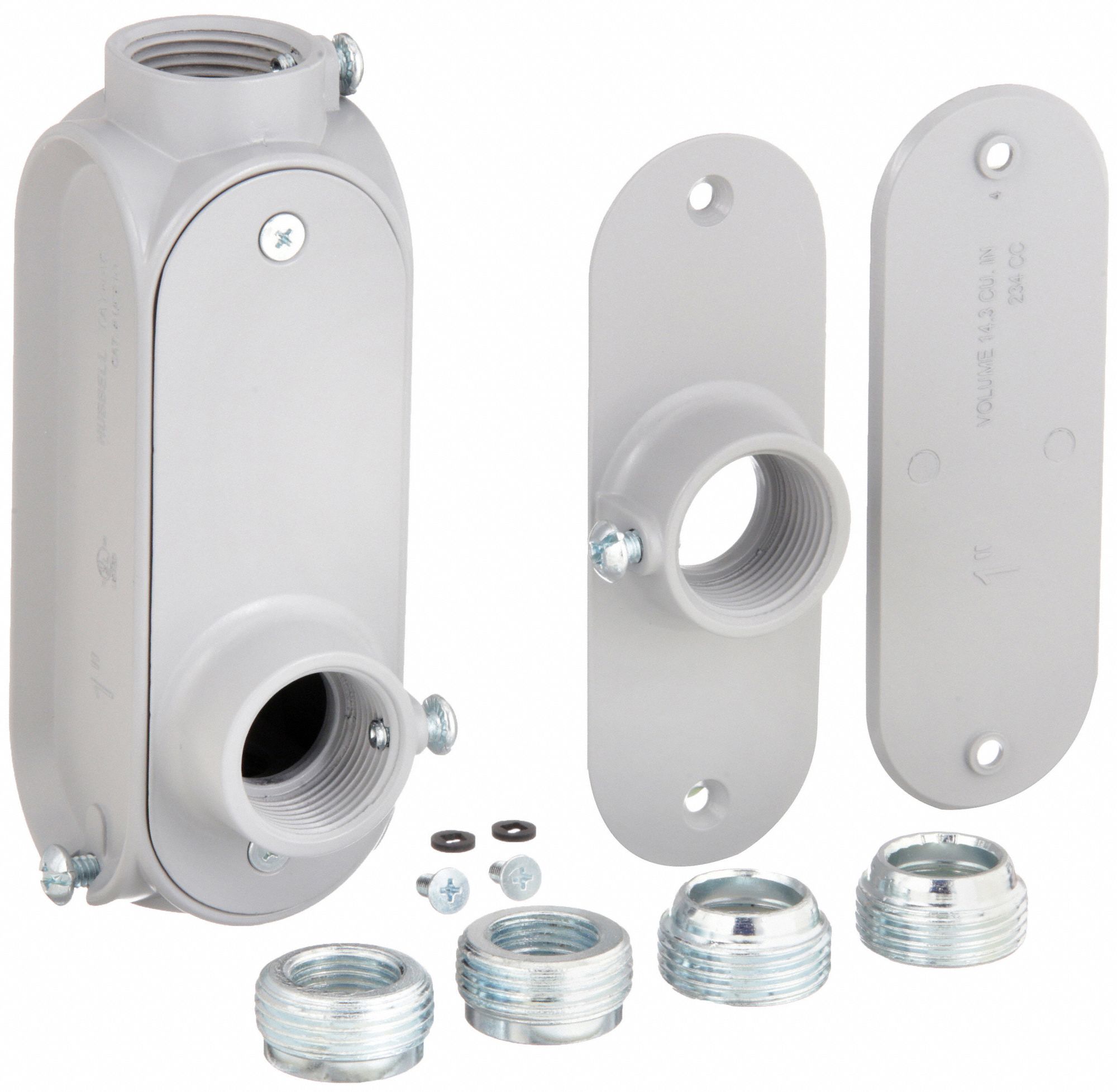 Aluminum, 1 in Trade Size, Conduit Outlet Body 52AY22UCB0100 Grainger