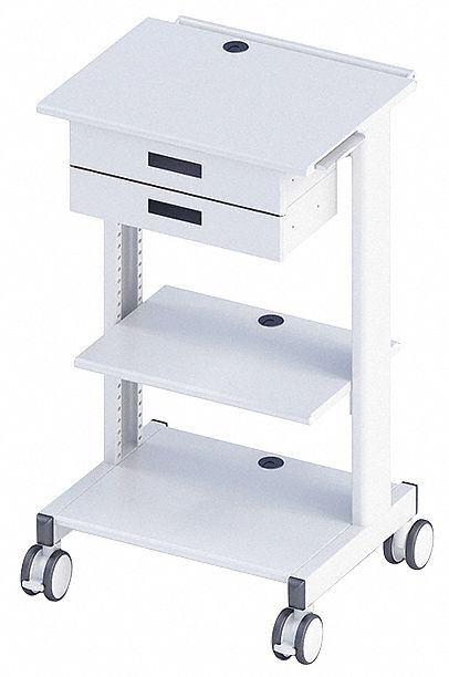 Medical Workstation: 26 1/4 in Overall Wd, 20 in Overall Dp, 42 in Overall Ht, Steel