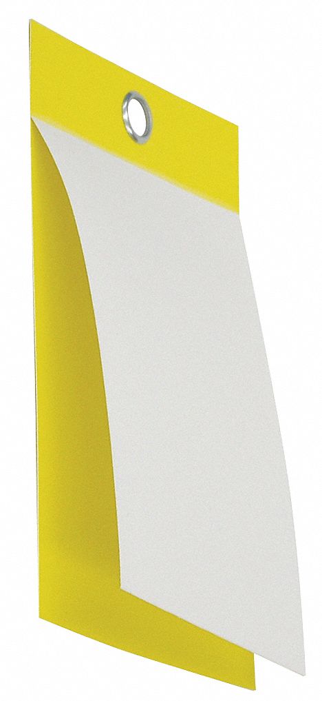 BLANK TAG,YELLOW,VINYL,PK25