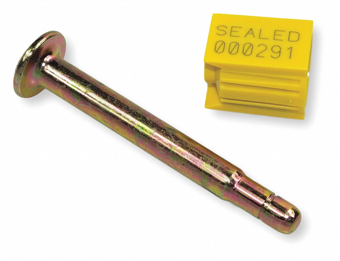 TYDENBROOKS Bolt Seals, Plastic, Yellow, 3 1/2 in, PK 100 52AZ95