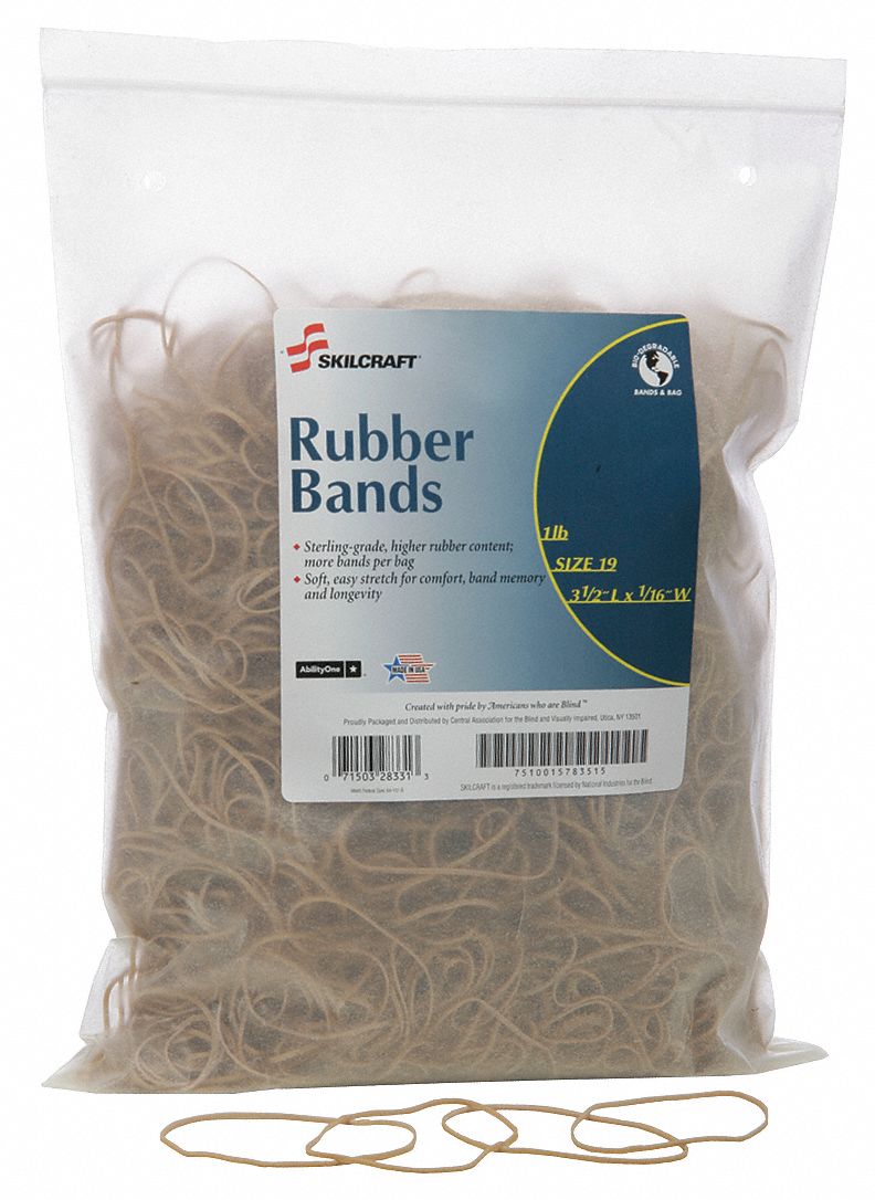 RUBBER BAND,3 1/2 IN L,BEIGE