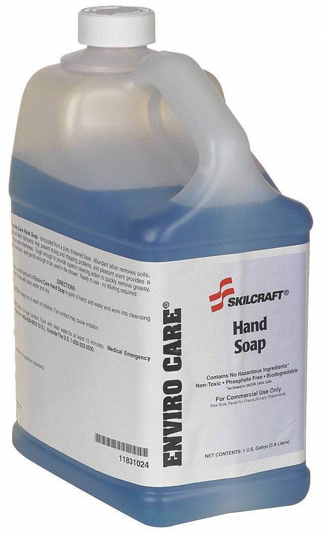 ABILITY ONE Unscented, Liquid, Hand Soap, 1 gal, Jug, None, PK 4