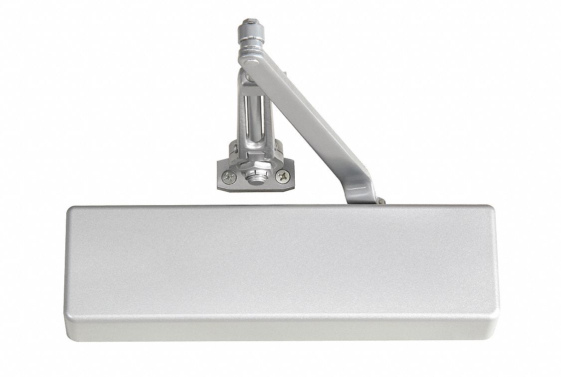 Door Closer: Std Mounting Type, Grade 1 - Heavy Duty, Aluminum, 13 5/8 in Lg