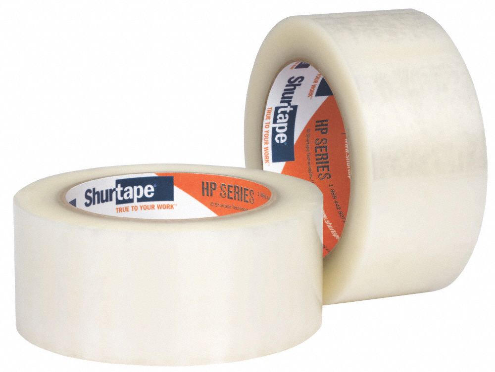 SHURTAPE Packaging Tape, Clear, Rubber Tape Adhesive, Tape Application Hand 52CC58HP 200