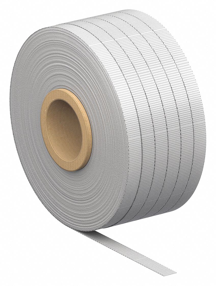 PLASTIC STRAPPING, 1,830 POUND BREAK STRENGTH, 1,320 FT OVERALL L, WHITE