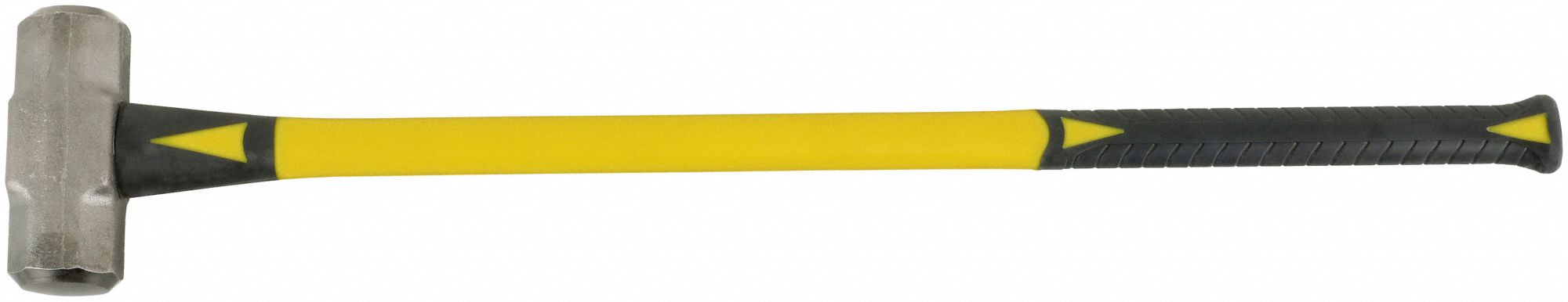 STANDARD SLEDGE HAMMER, STEEL, FIBREGLASS HANDLE, 8 LB HEAD WT, 1½ IN DIA, 36 IN OVERALL L