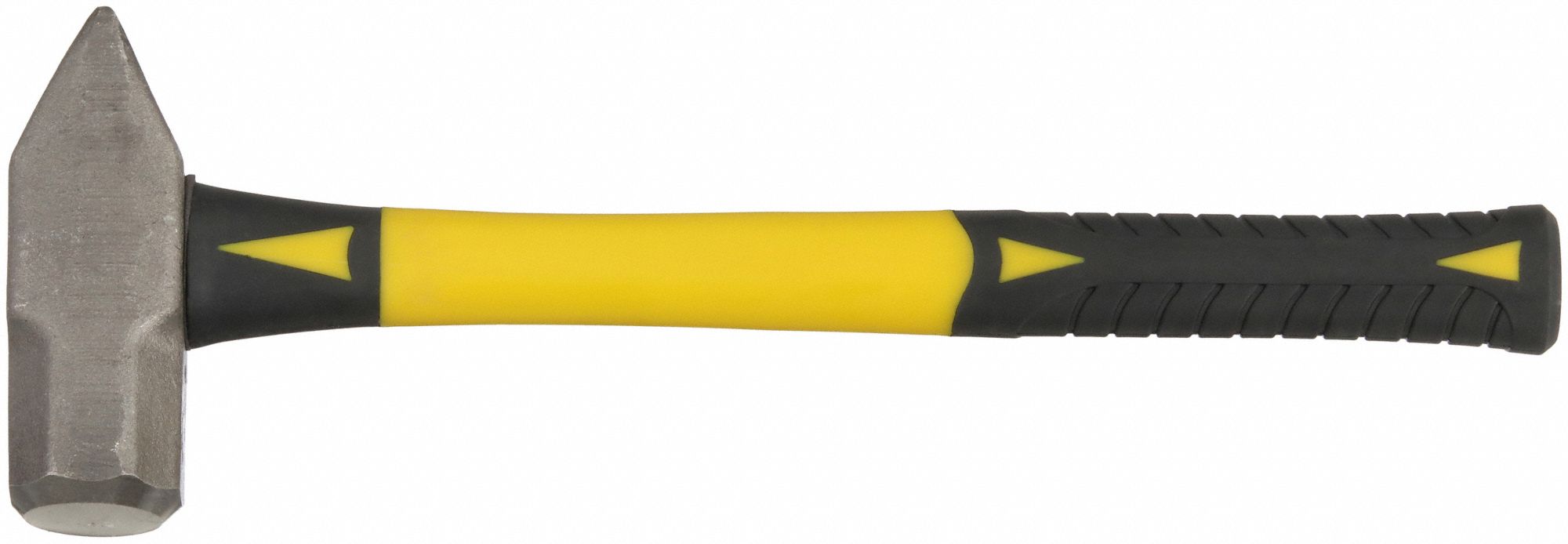 Cross Peen Hammer: Fiberglass, Steel, 3 lb Head Wt, 1 1/2 in Face Dia, 16 in Overall Lg