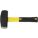 STEEL DRILLING HAMMER, FIBREGLASS HANDLE, 3 LB HEAD WT, 1⅞ IN DIA, 10 IN OVERALL L, ROUND SHAPE