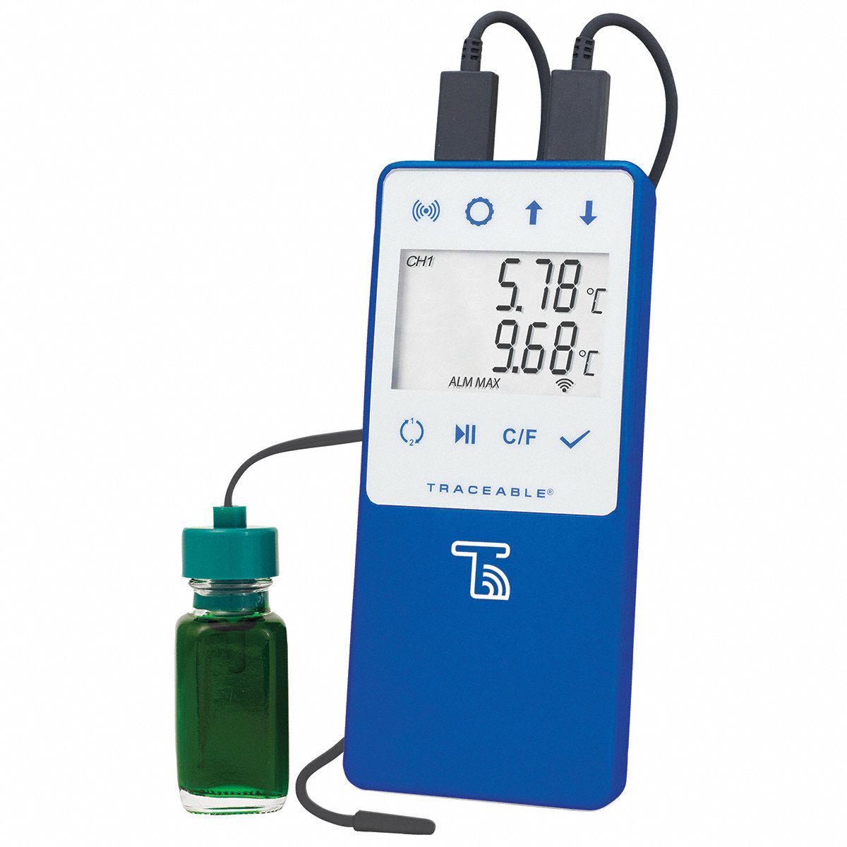 Traceable Data Logging Thermometer Wifi 802 11 B G N 58 To 140 F Temp Range F 52ce42 6501 Grainger