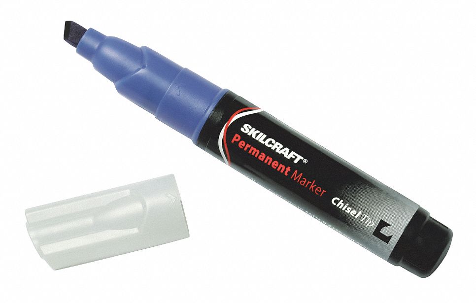 K1951 Permanent Marker Blue Capped PK12