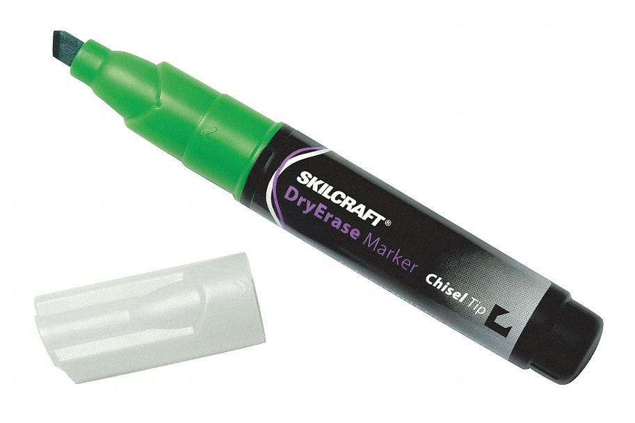Dry Erase Marker Set Green Capped PK12