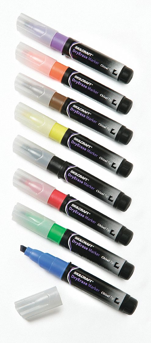 Dry Erase Marker Set Assorted Capped PK8