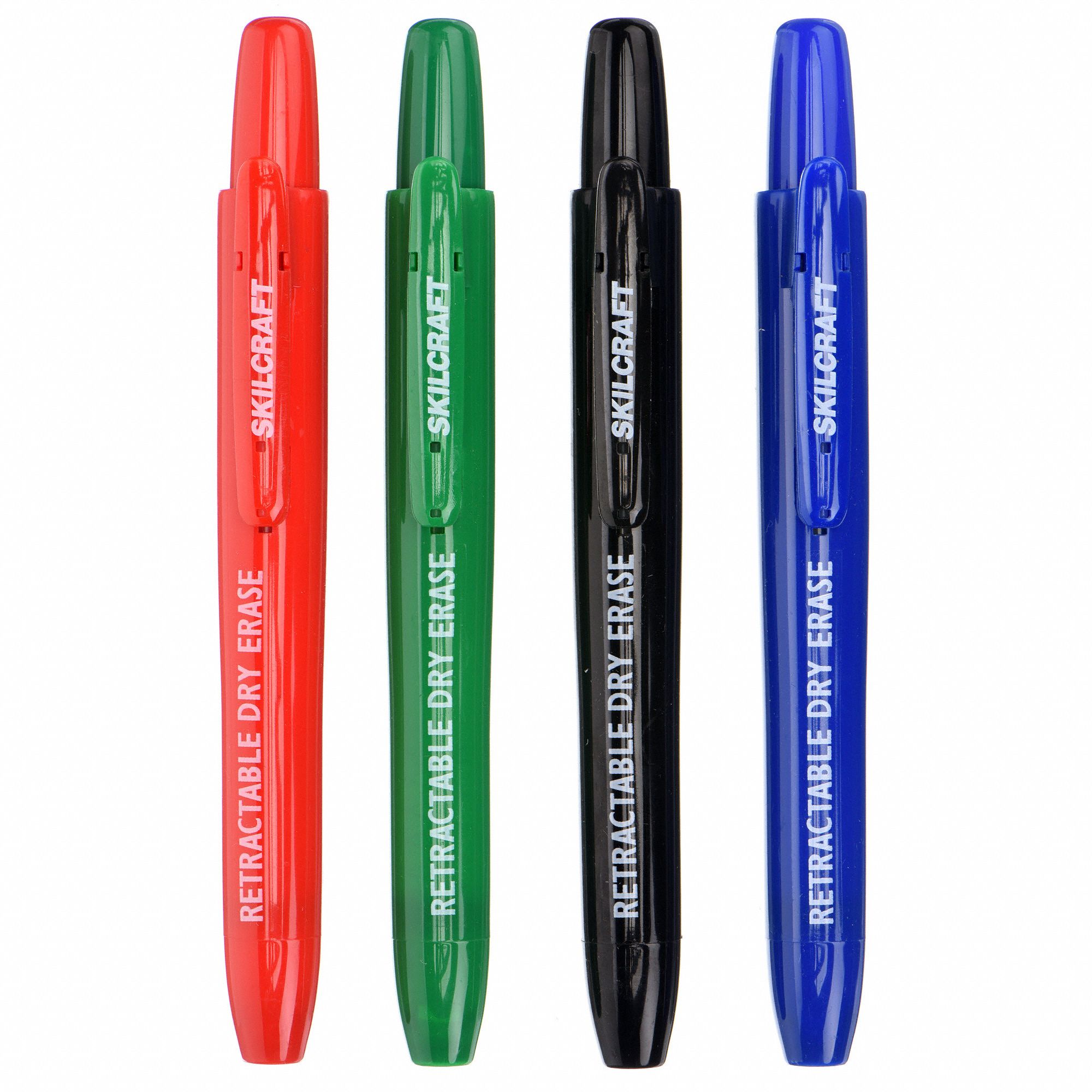 ABILITY ONE Dry Erase Markers, Chisel, Marker Cap Retractable, Barrel
