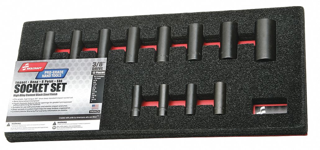 ImpactSocketSet 3/8in Impact SAE 12