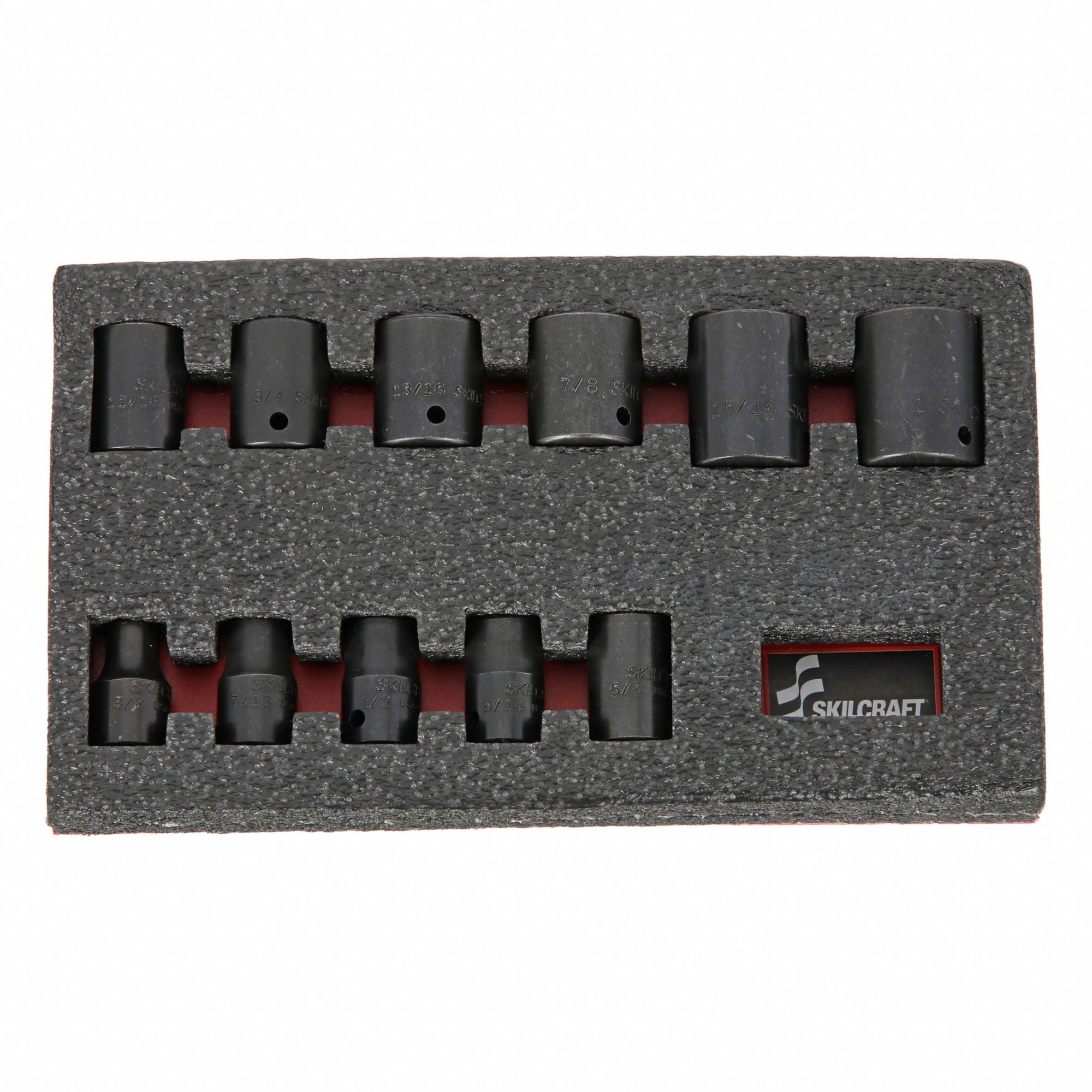 Impact Socket Set: 1/2 in Drive Size, Small Set (0-50 pieces) Set Size, 11 Pieces, SAE