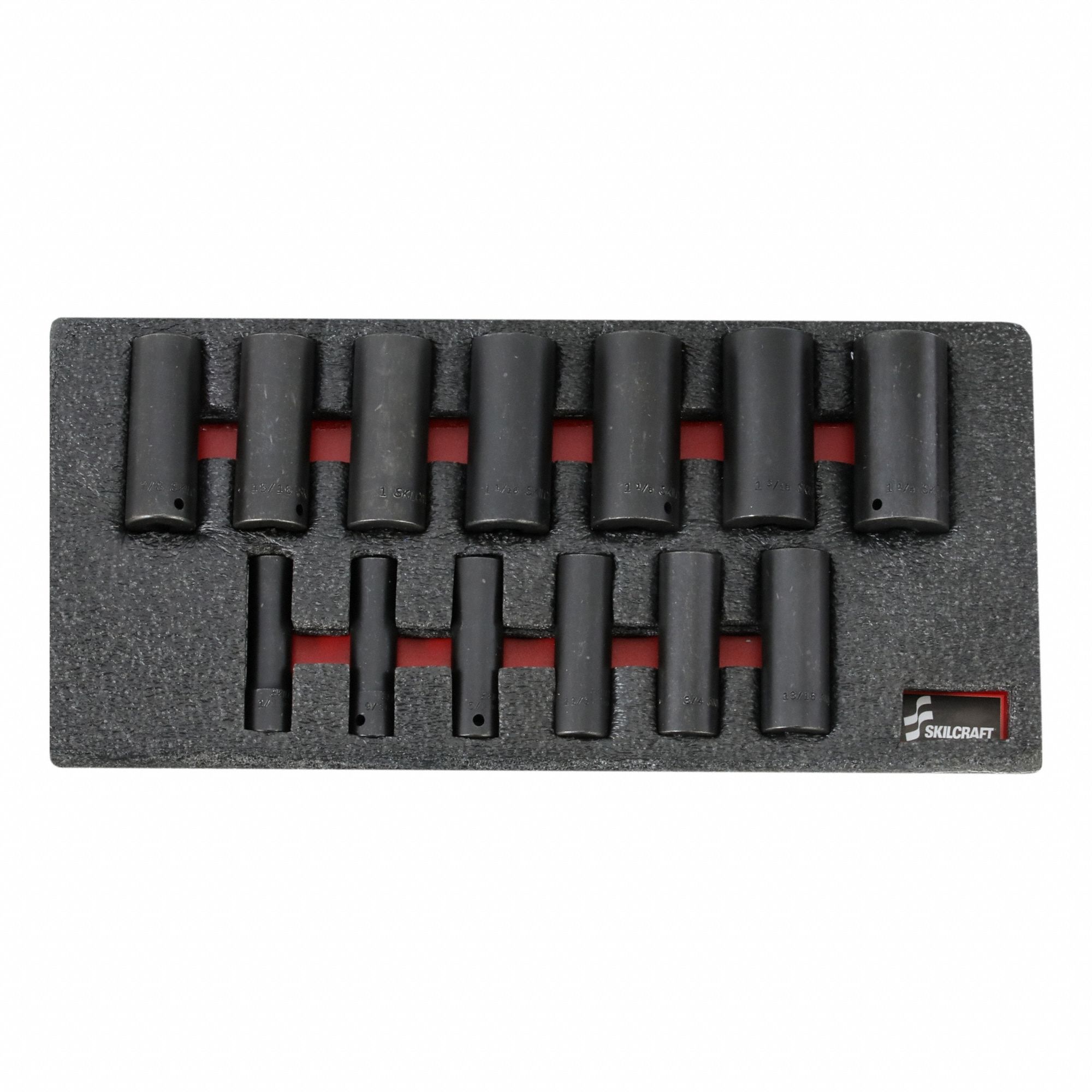 Impact Socket Set: 1/2 in Drive Size, Small Set (0-50 pieces) Set Size, 13 Pieces, SAE