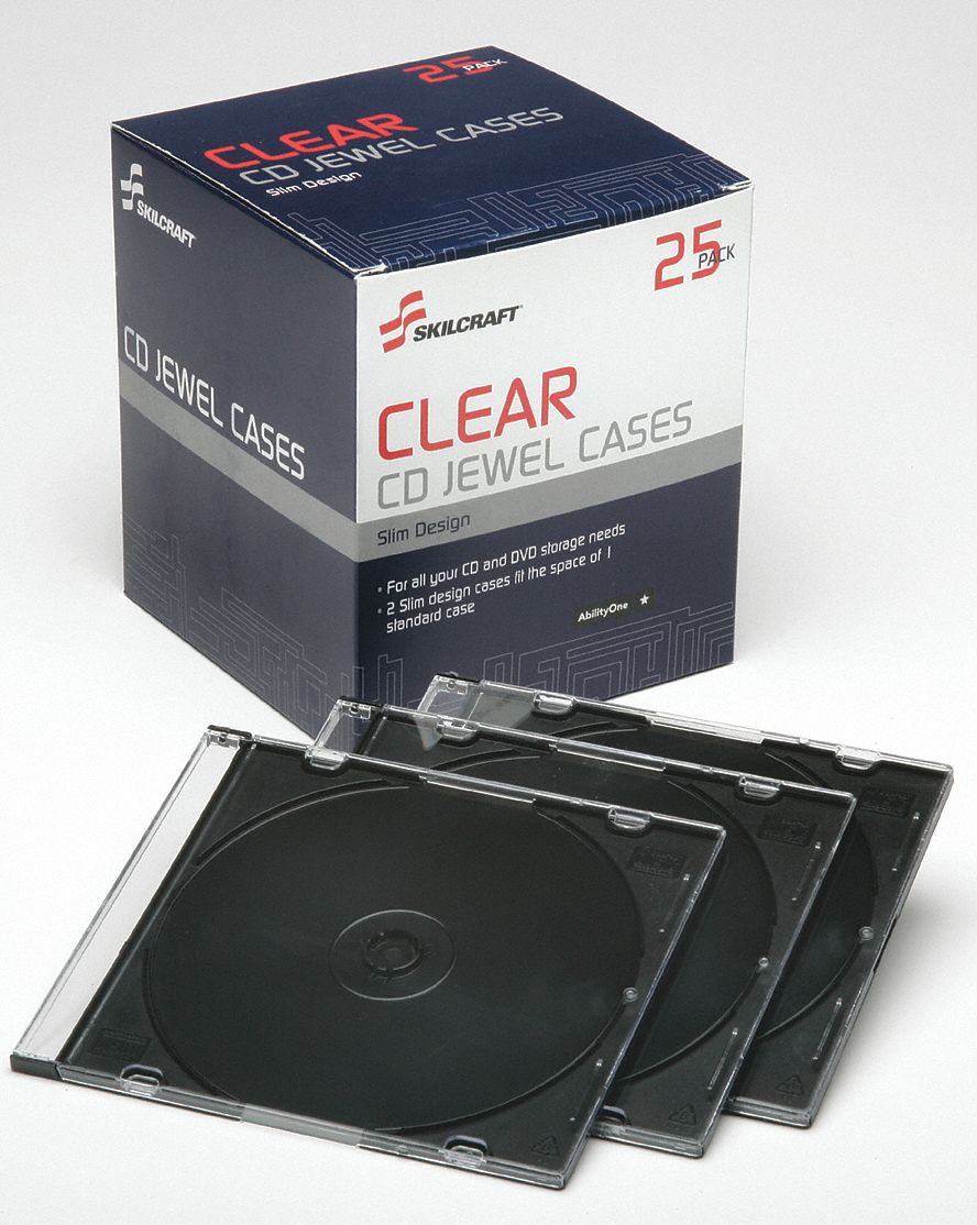 CD/DVD Jewel Case: Clear, 25 PK