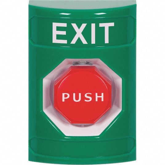 SAFETY TECHNOLOGY INTERNATIONAL Exit Push Button, Pneumatic Adjustable