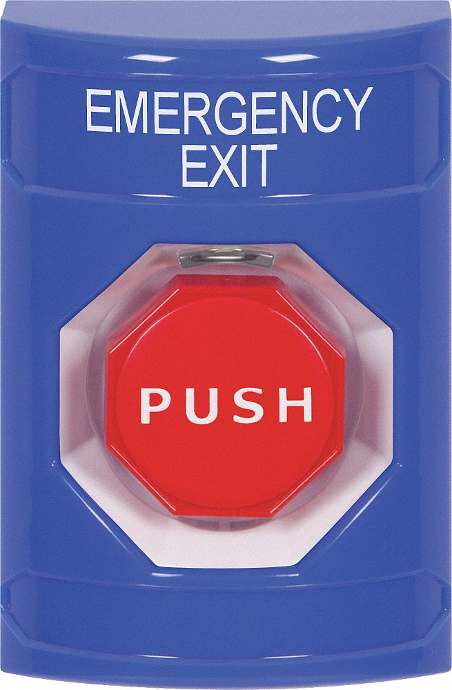Emergency Exit Push Button, Key-To-Reset