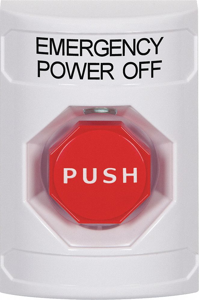 Emergency Power Off Push Button, 2-7/8 D