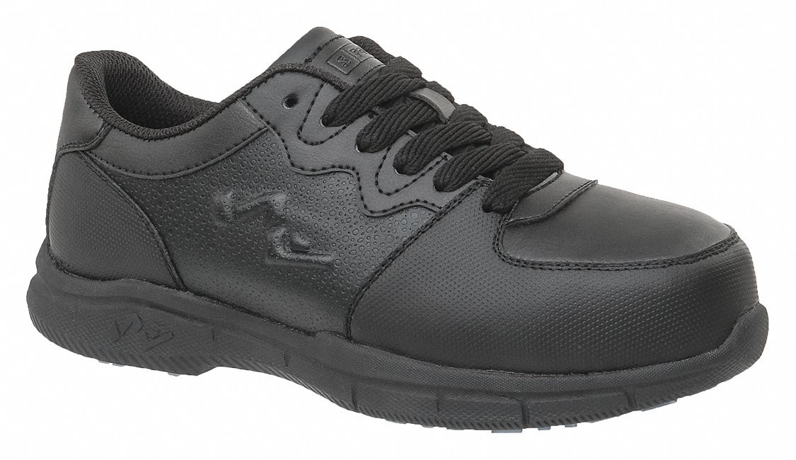 Athletic Shoe,  9 1/2,  Medium,  Women's,  Black,  Composite Toe Type,  1 PR