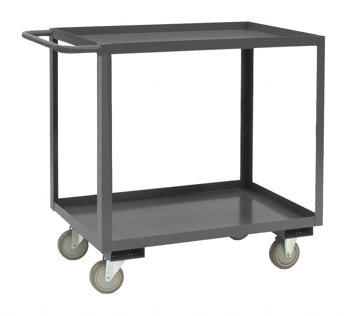 UTILITY CART WITH LIPPED METAL SHELVES, 1,200 LB LOAD CAPACITY, 32 IN X 18 IN, FLAT