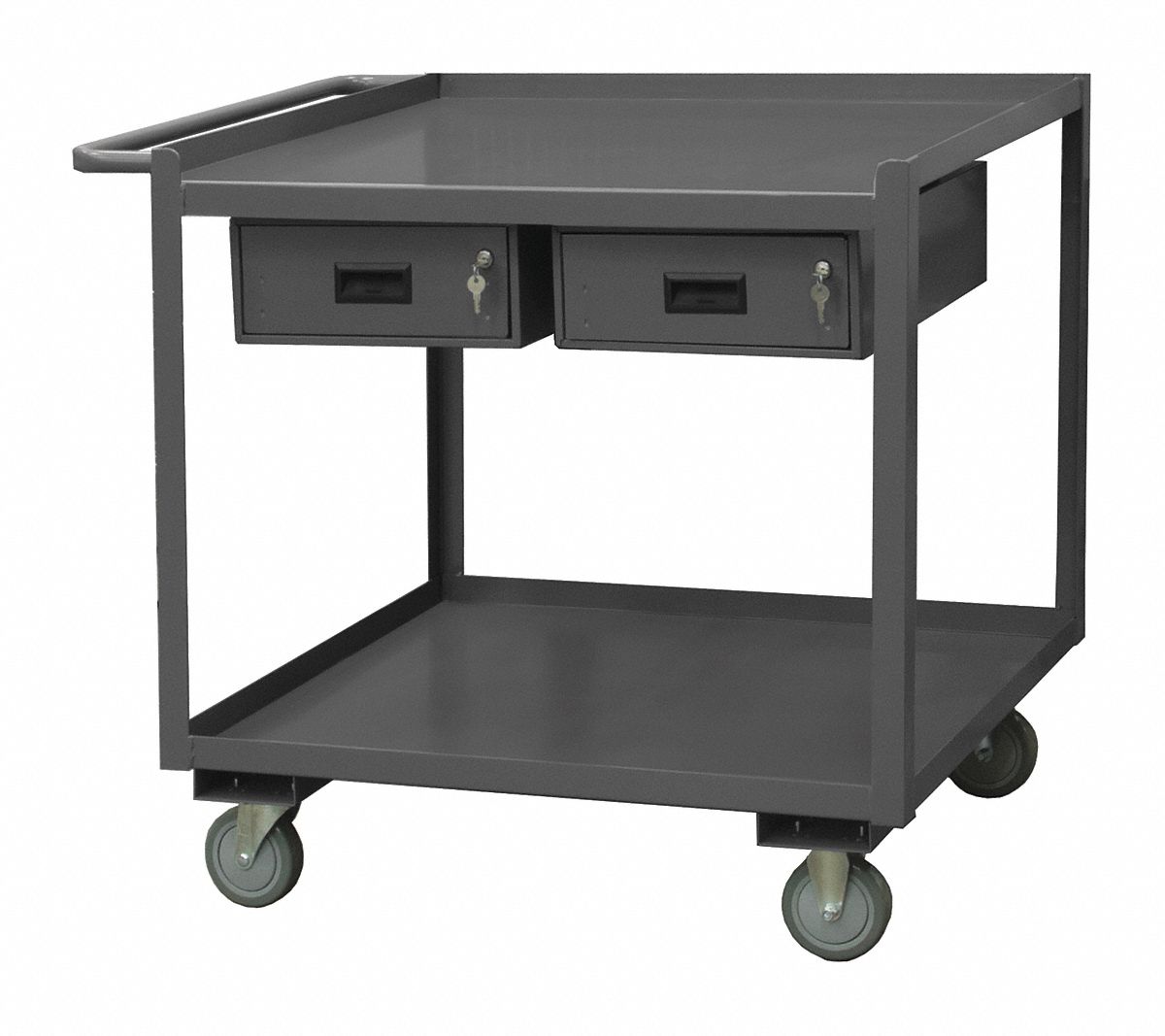 GENERAL PURPOSE STEEL MOBILE WORKSTATION, 1,200 LB LOAD CAPACITY, 36 IN X 24 IN, STEEL
