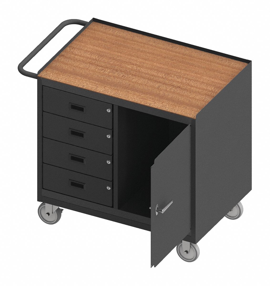 WESTWARD Mobile Workbench 36 in Wd, 24 in Dp, 36 3/8 in Ht